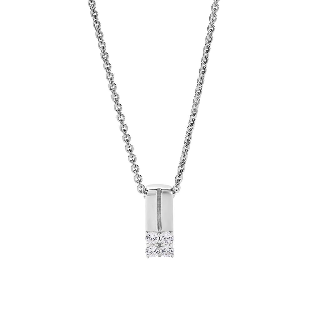 CADENCE Damen Collier Silber Silber 925 Zirkonia Wei&szlig;
