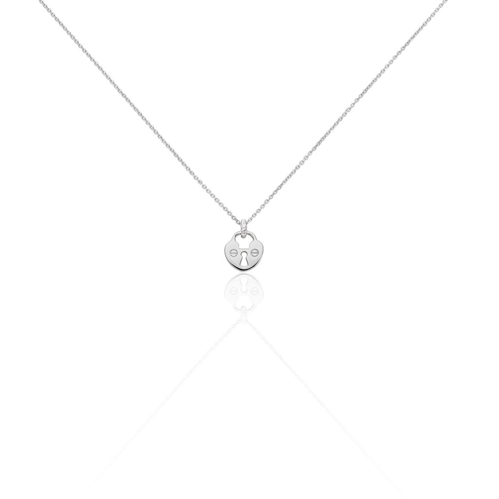 Damen Halskette Weißgold 375 Zirkonia - Halsketten Damen | OROVIVO