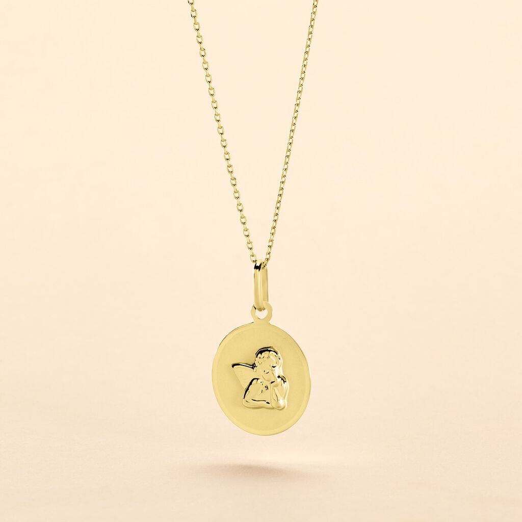 Anhänger Gold 375 Schutzengel - Anhänger mit Gravur Familie | OROVIVO