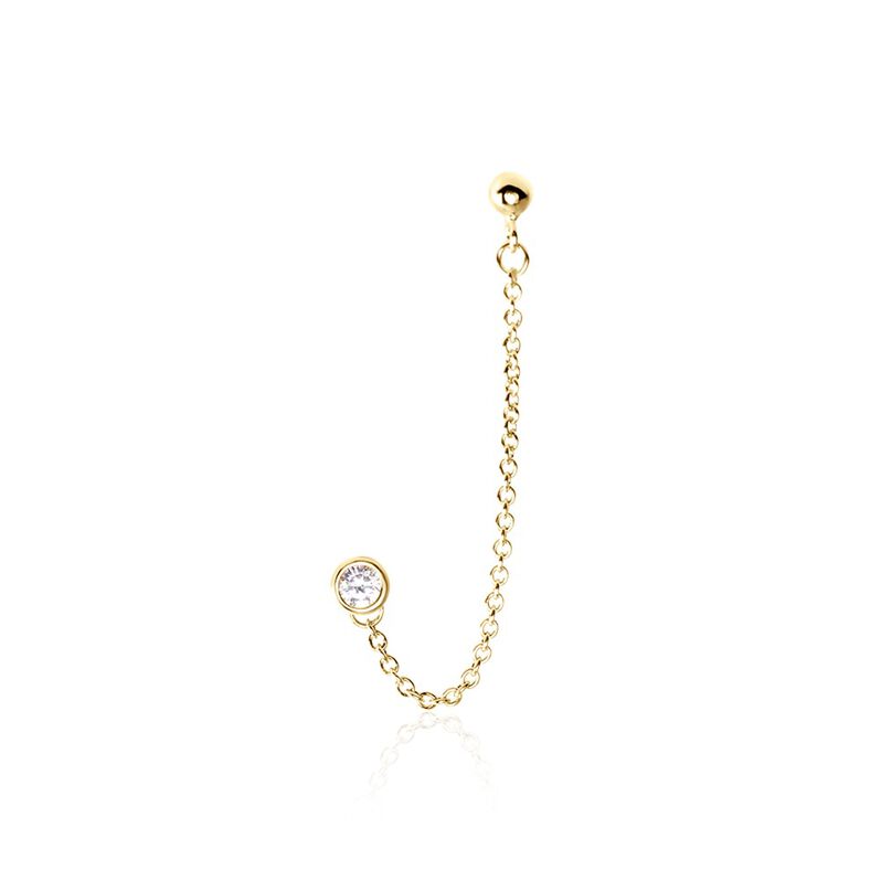 Bijoux D'oreille Unitaire Pendante Plaqué Or Jaune Dofi Oxyde - Spannringe Damen | OROVIVO