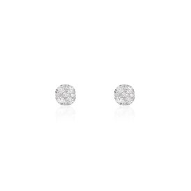 Damen Ohrstecker Weißgold 375 Zirkonia Bina - Ohrstecker Damen | OROVIVO