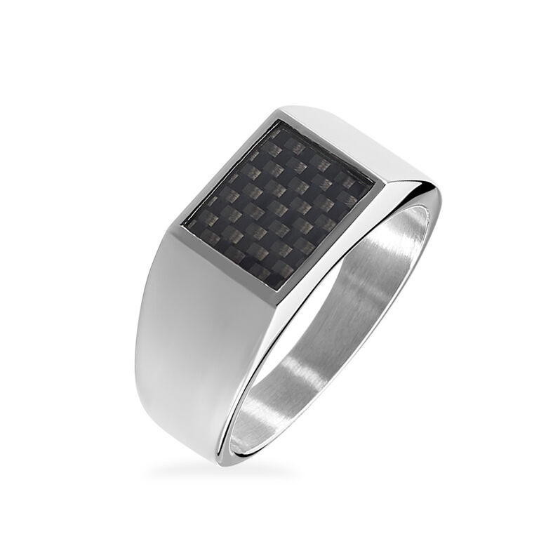 Chevaliere Bruce Acier Et Carbone Noir - Spannringe Herren | OROVIVO