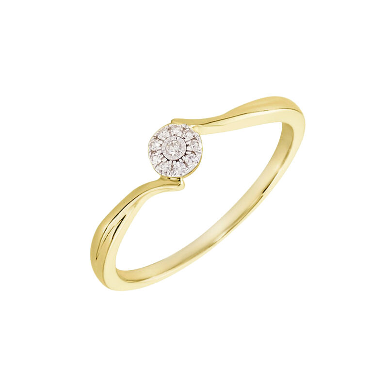 Bague Or Jaune Cerisette Diamant - Spannringe Damen | OROVIVO