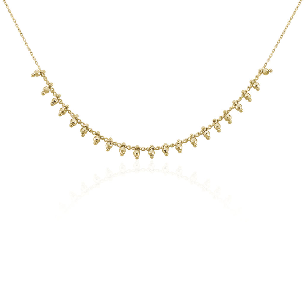 Collier Plaque Or Neria Pampilles Boules - Spannringe Damen | OROVIVO