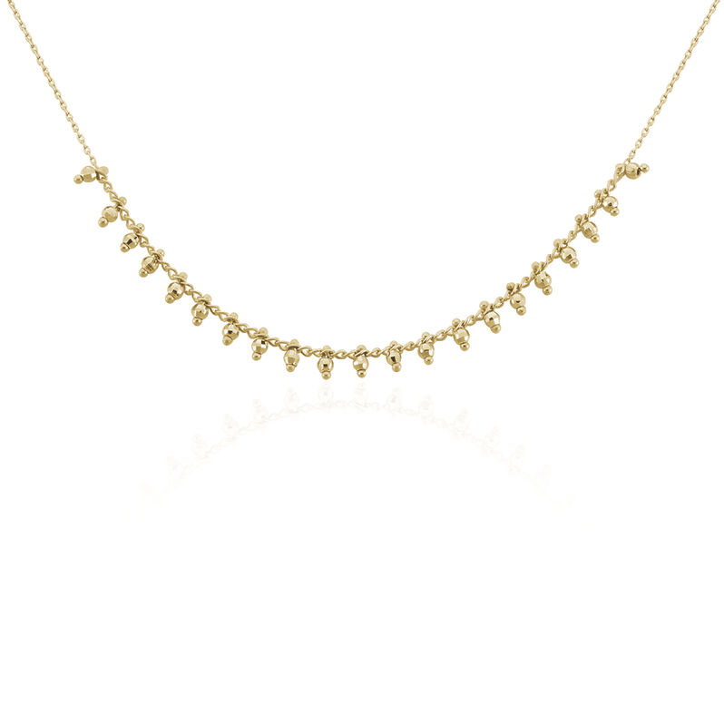 Collier Plaque Or Neria Pampilles Boules - Spannringe Damen | OROVIVO
