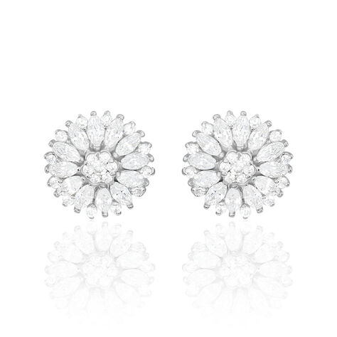 Damen Ohrstecker Silber 925 Zirkonia Schneeflocke - Ohrstecker Damen | OROVIVO