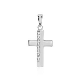 Kreuz Anhänger Silber 925 Zirkonia Lea - Kreuzanhänger Damen | OROVIVO