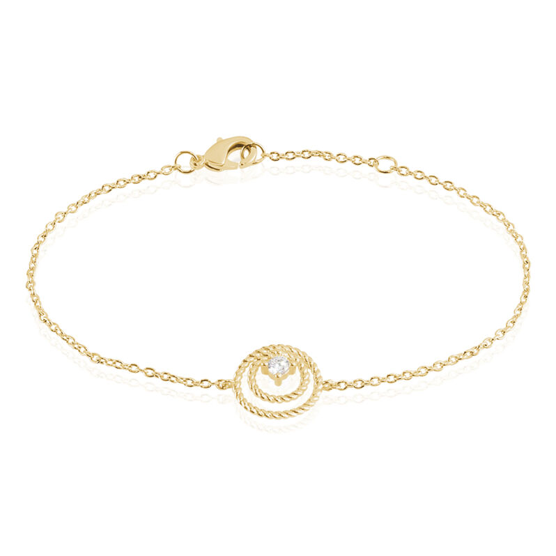 Bracelet Plaqué Or Jaune Danys Oxyde De Zirconium - Spannringe Damen | OROVIVO