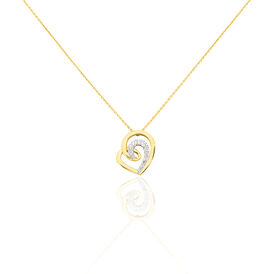 Damen Halskette Gold 375 Zirkonia Herz - Herzketten Damen | OROVIVO