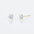 QAITLIN Damen Ohrstecker Gold 375 (9 Karat) Zirkonia Wei&szlig; 0,16 ct Kreis