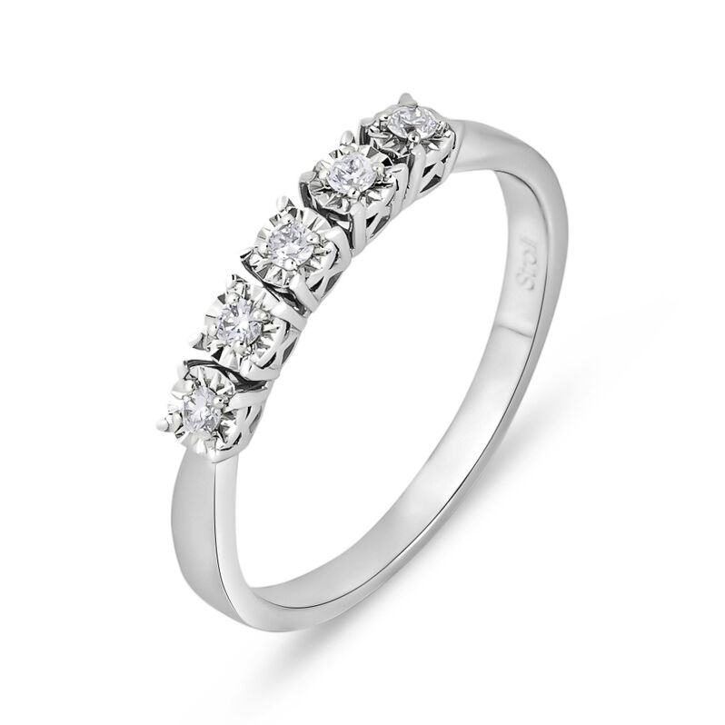 Anello Riviere Diamotion Oro Bianco Diamanti - Spannringe Damen | OROVIVO
