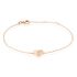 DEVENA Damen Armband Silber rosevergoldet 925 Zirkonia Wei&szlig; Herz