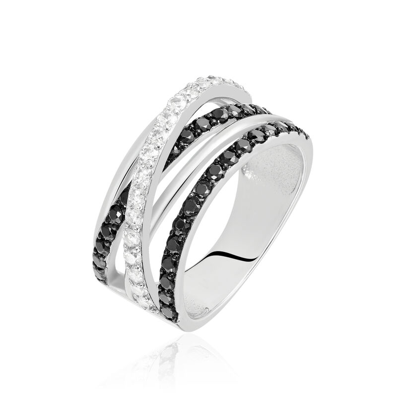 Bague Argent Elfide Entrelace Oxydes - Spannringe Damen | OROVIVO