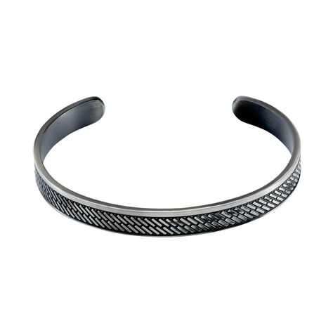 Herrenarmreif Edelstahl Geschwärzt - Armbänder Herren | OROVIVO
