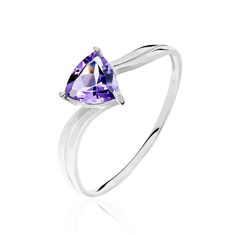 Bague Or Blanc Amethyste - Spannringe Damen | OROVIVO