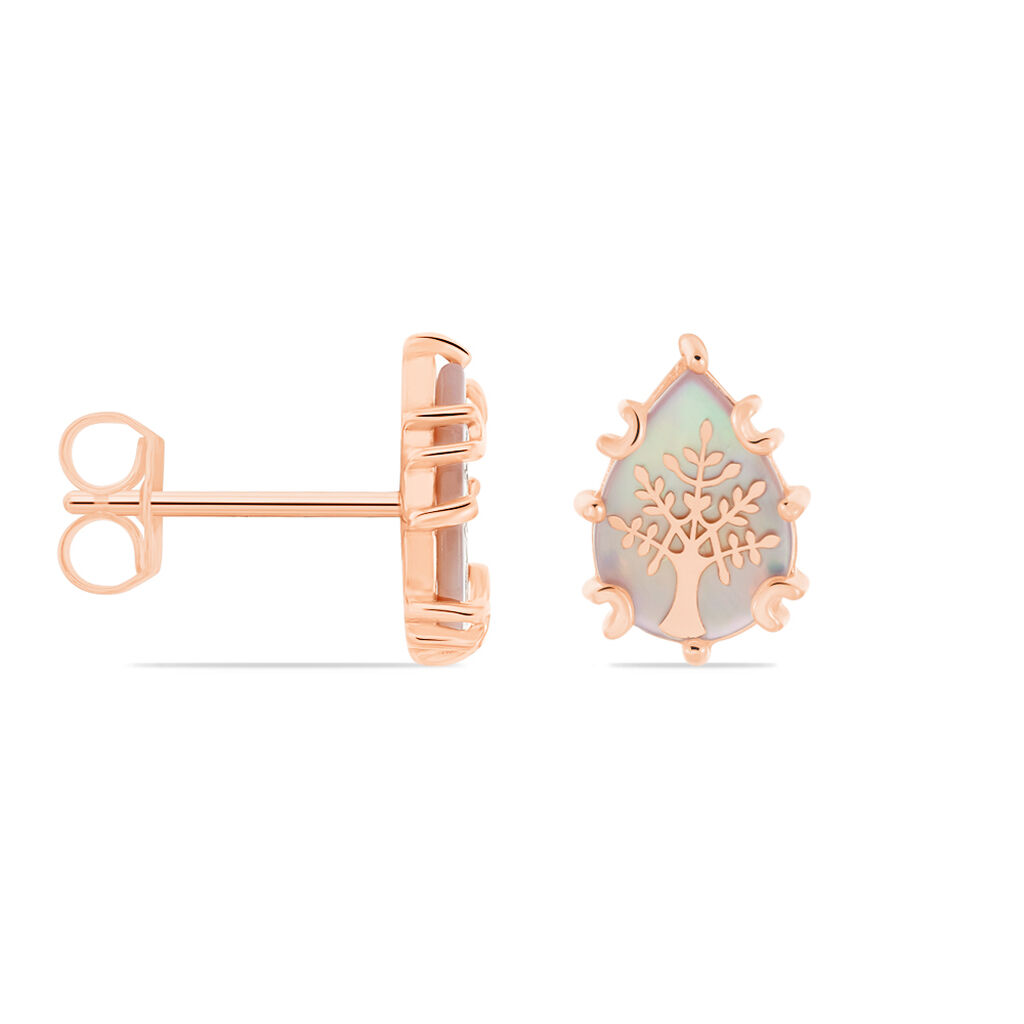 Damen Ohrstecker Silber 925 Rosé Vergoldet Baum - Ohrstecker Damen | OROVIVO