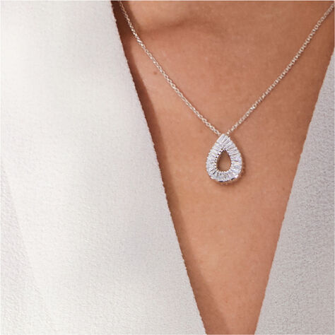 Damen Halskette Silber 925 Zirkonia Drop - Halsketten Damen | OROVIVO