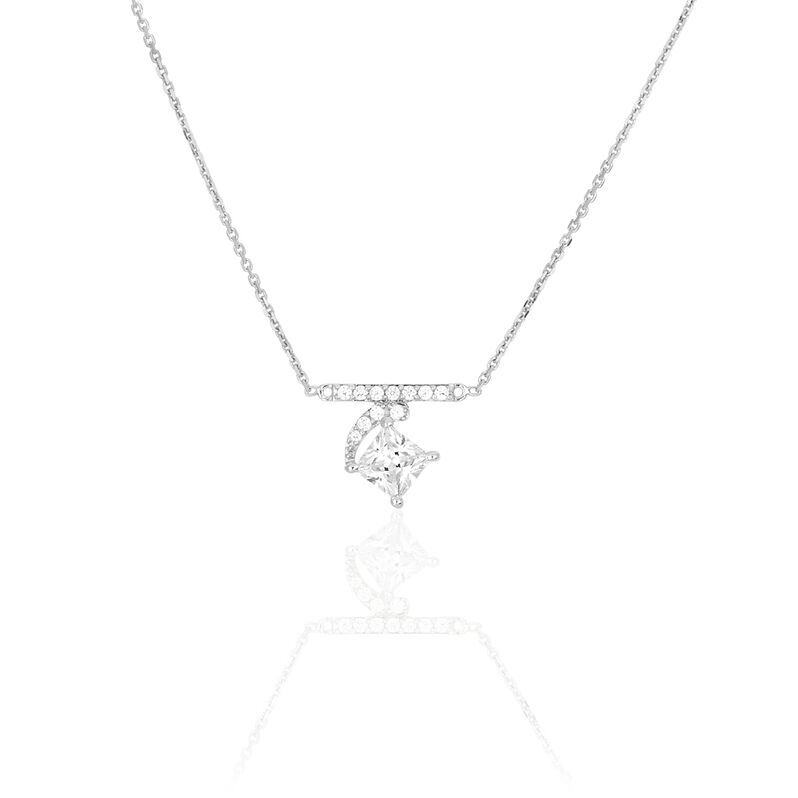 Collier Or Blanc Oxyde De Zirconium - Spannringe Damen | OROVIVO