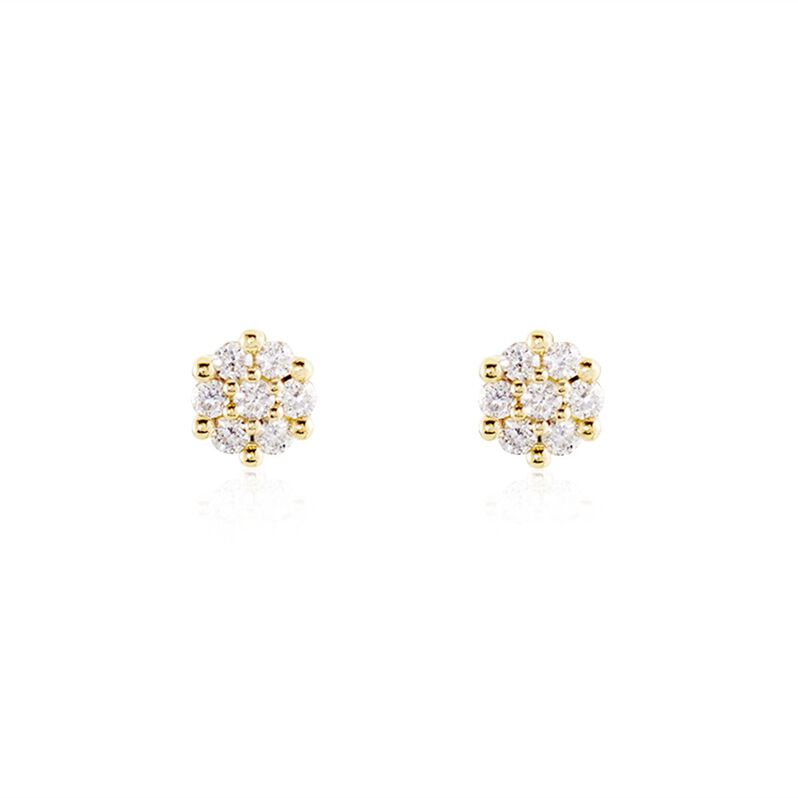 CAROCLA Damen Ohrstecker Gold 585 (14 Karat) Diamant Wei&szlig; 0,05 ct - Ohrstecker Damen | OROVIVO