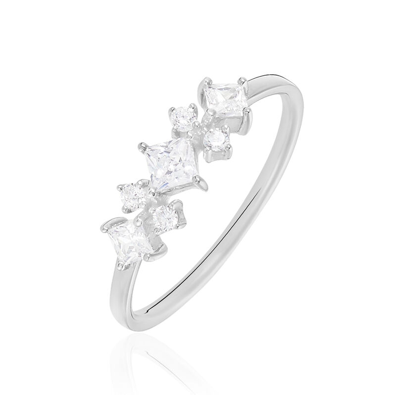 Bague Sati Argent Oxydes Carres - Spannringe Damen | OROVIVO