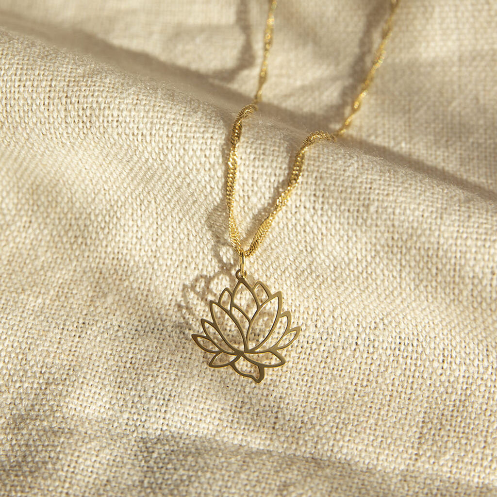 Anhänger Gold 375 Lotus - Schmuckanhänger Damen | OROVIVO