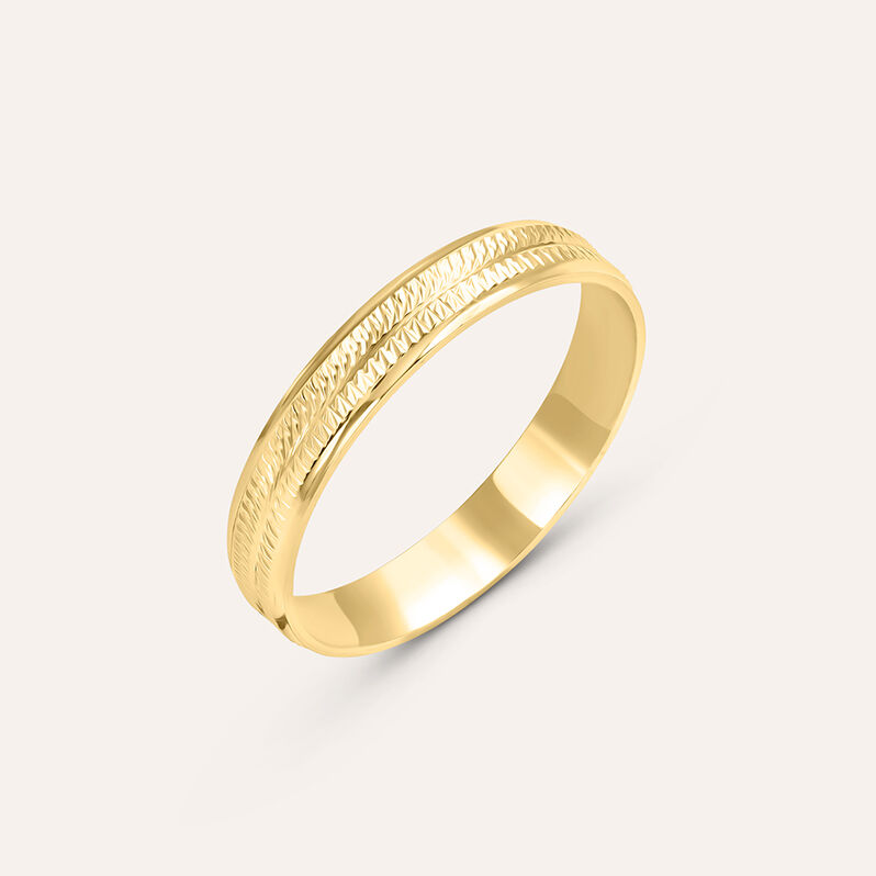 Fede Classica Diamantata 3.3 mm Oro Giallo - Spannringe Damen | OROVIVO
