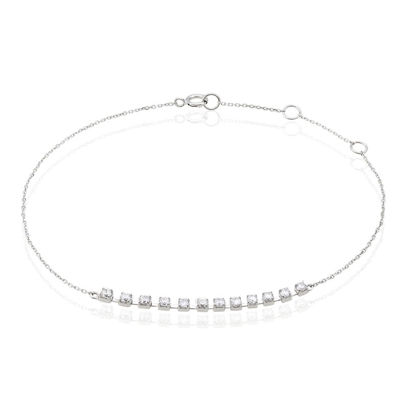 Bracelet Party Or Blanc Oxyde De Zirconium - Spannringe Damen | OROVIVO