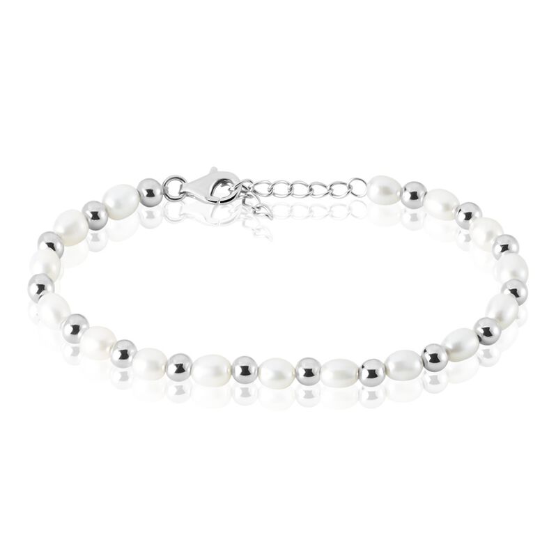 Bracelet Argent Rhodié Bede Perles De Culture - Spannringe Damen | OROVIVO
