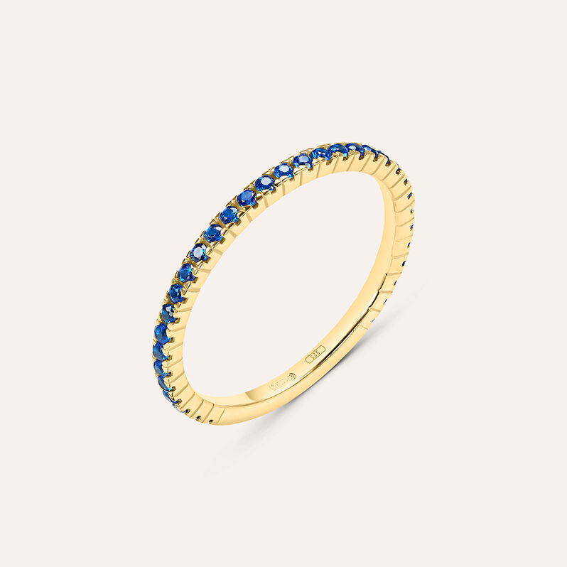 Anello Eternity Claire Oro Giallo Cubic Zirconia - Spannringe Damen | OROVIVO