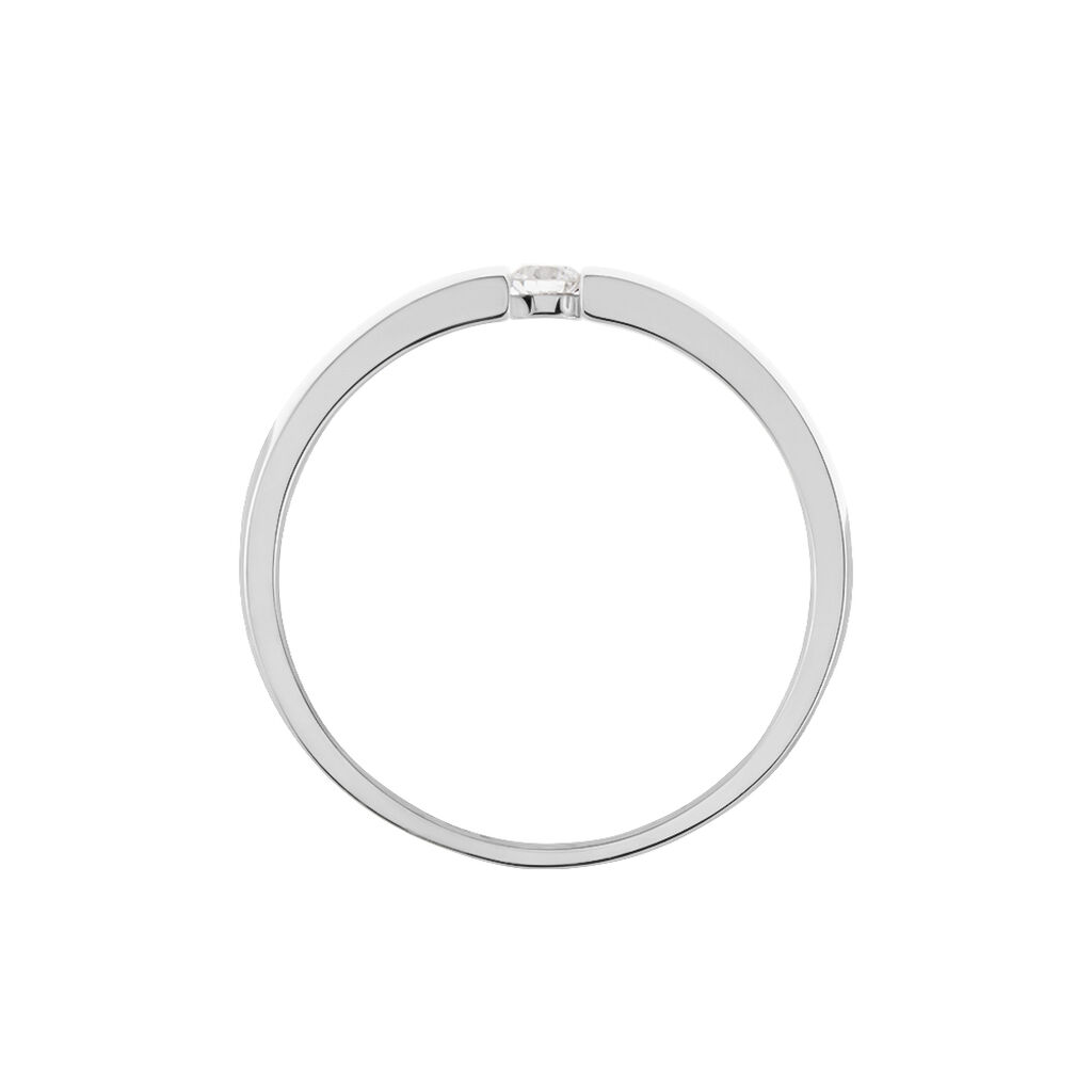 Damen Ring Weißgold 375 Diamant 0,08ct Kreis Valencia 3,65mm  - Hochzeitsringe Damen | OROVIVO