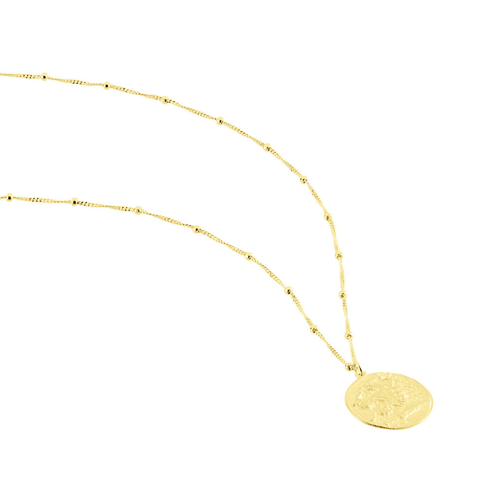 Damen Halskette Gold 375 Münze Löwe Aksja - Halsketten Damen | OROVIVO