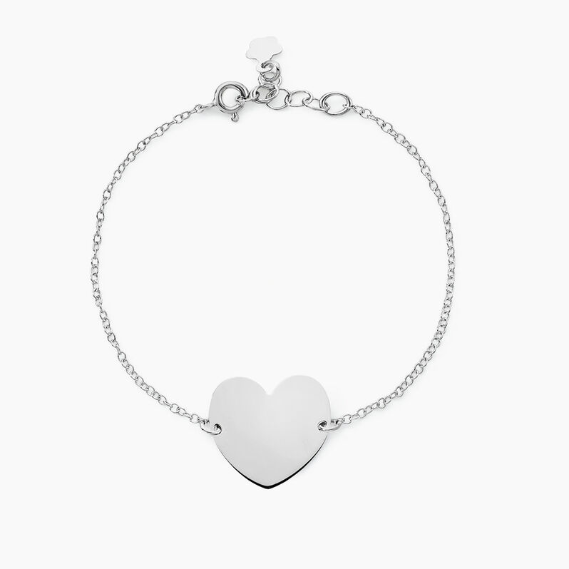 Bracelet Argent Rhodie Cœur - Spannringe Damen | OROVIVO