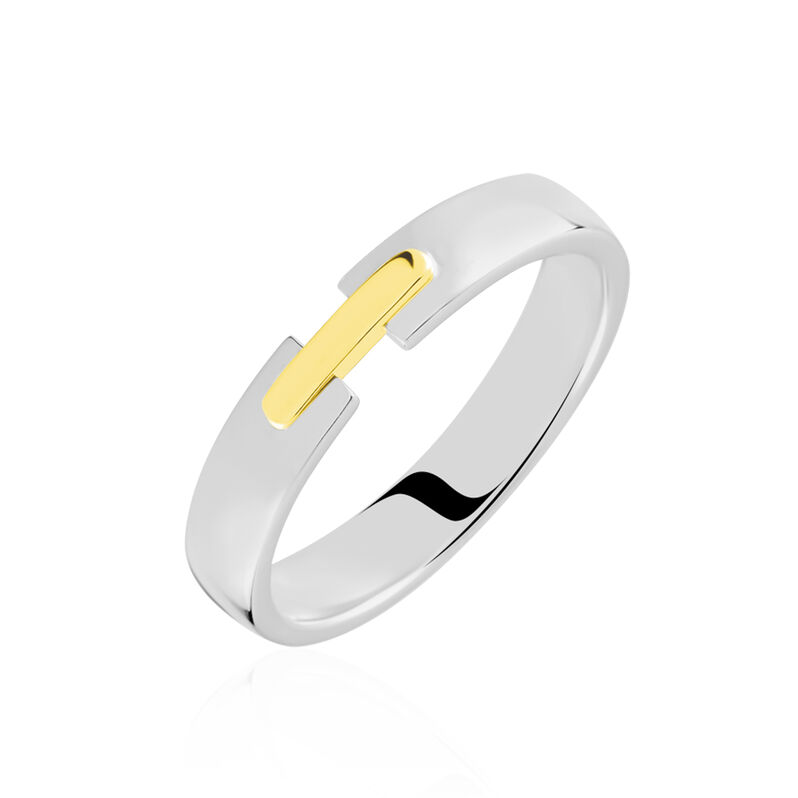 Alliance Or Bicolore Weiss Et Jaune Marton Fantaisie - Spannringe Unisex | OROVIVO
