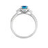FELI Damen Ring Weißgold 585 (14 Karat) Topas Blau 1,04 ct