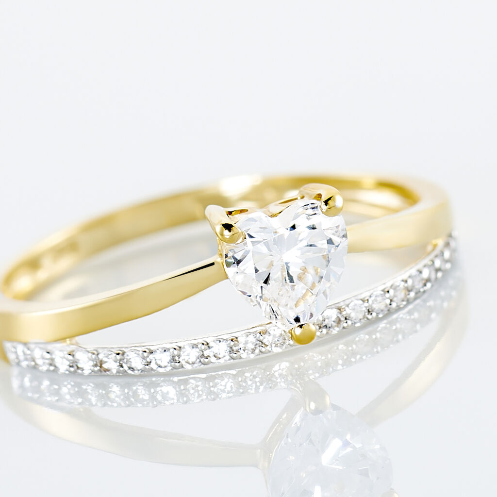 Damenring 375 Gold Zirkonia Mohira - Ringe mit Stein Damen | OROVIVO