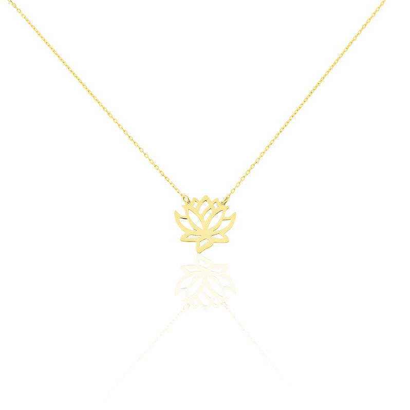 Collier Or Jaune Nevia Fleur De Lotus - Spannringe Damen | OROVIVO