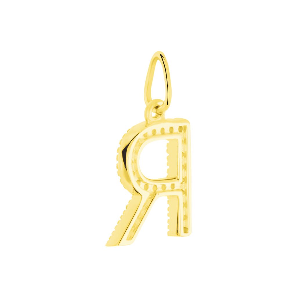 Anhänger Gold 375 Zirkonia Buchstabe R - Schmuckanhänger Familie | OROVIVO