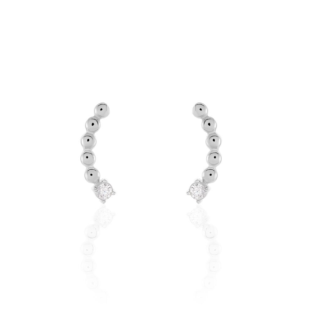 Damen Ohrstecker Silber 925 Zirkonia Weiß - Ohrstecker Damen | OROVIVO