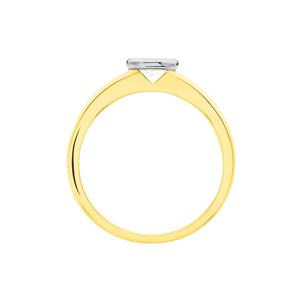 Solitärring Gold 585 Bicolor Diamant 0,2ct - Verlobungsringe Damen | OROVIVO