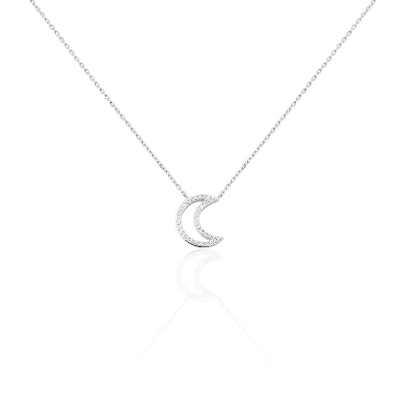 Collier Aisha Argent Blanc Oxyde De Zirconium - Spannringe Damen | OROVIVO