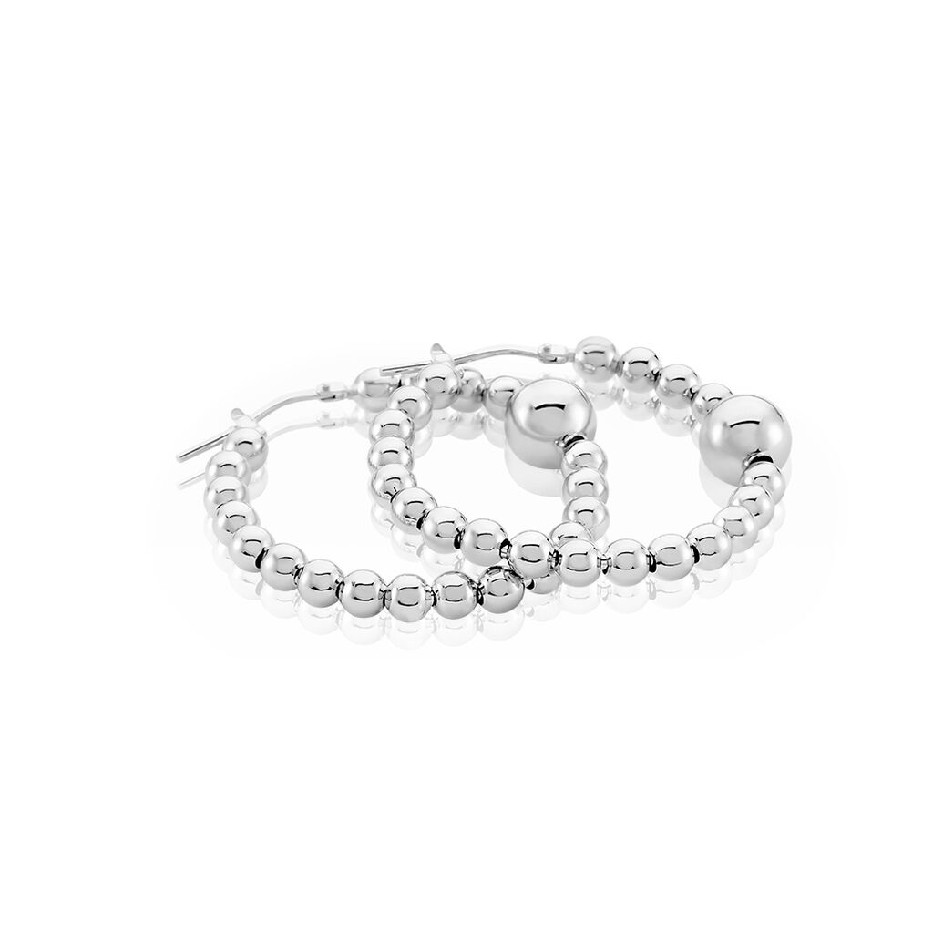 Damen Creolen Silber Silber 925 Geometrisch Bailee 3,5cm 30,00mm - Creolen Damen | OROVIVO