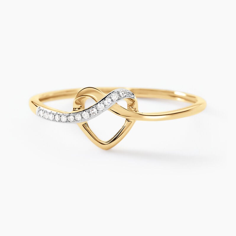 Bague Mona-lisa Or Jaune Diamants - Spannringe Damen | OROVIVO