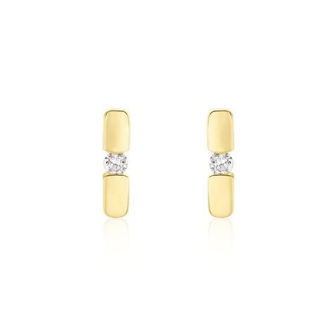 Damen Ohrstecker Gold 585 Diamant 0,1ct Sanina  - Ohrstecker Damen | OROVIVO