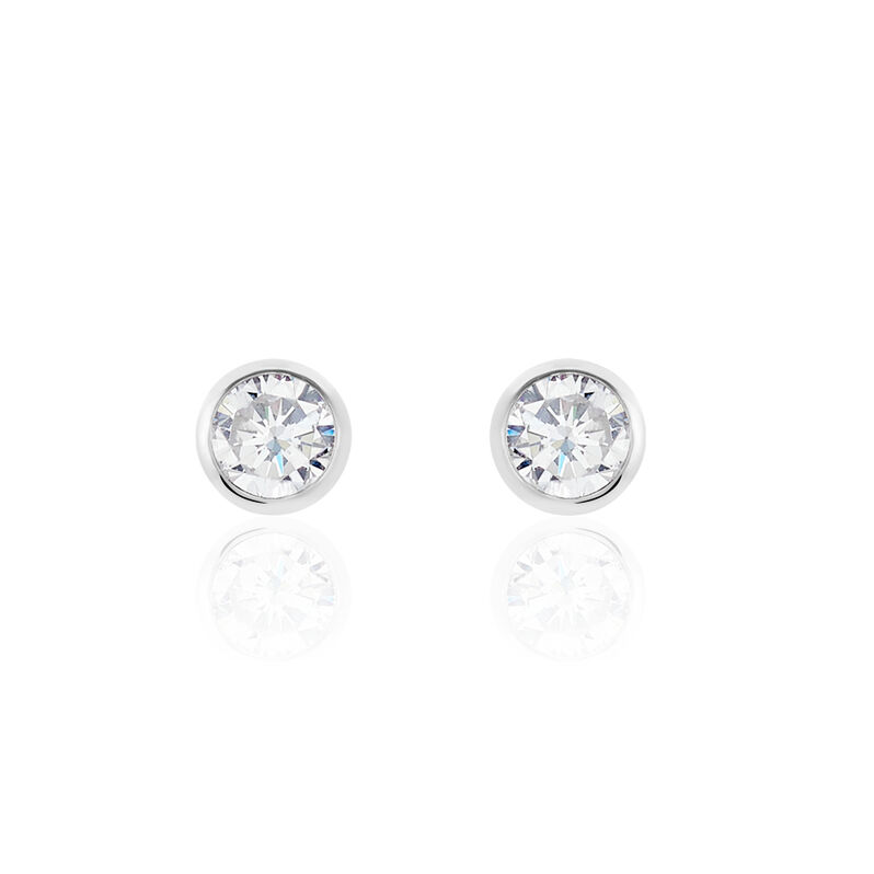 Ohrstecker Silber 925 Zirkonia 4mm - Ohrstecker Damen | OROVIVO