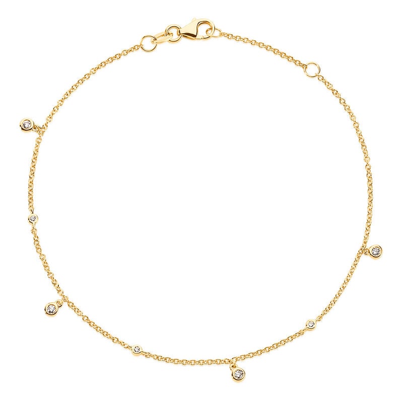 MOANA Damen Armband Gold 585 (14 Karat) Synthetischer Diamant Wei&szlig; 0,020 ct - Armb&auml;nder Damen | OROVIVO