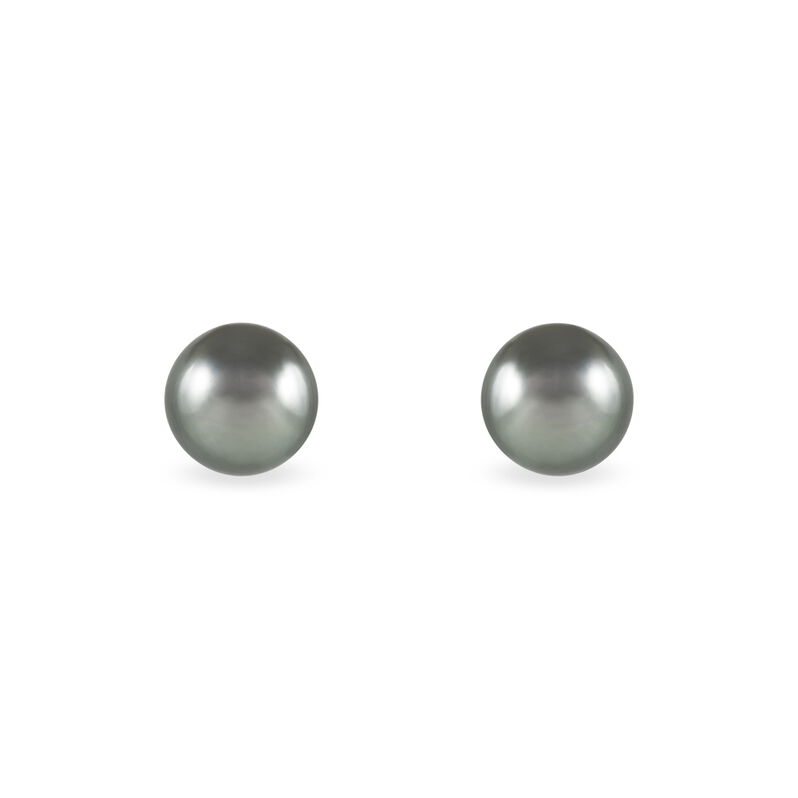 Boucles D'oreilles Puces Souheila Or Jaune Perle De Culture De Tahiti - Spannringe Damen | OROVIVO