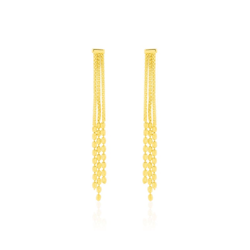Damen Ohrstecker Lang Gold 375  - Ohrringe Damen | OROVIVO