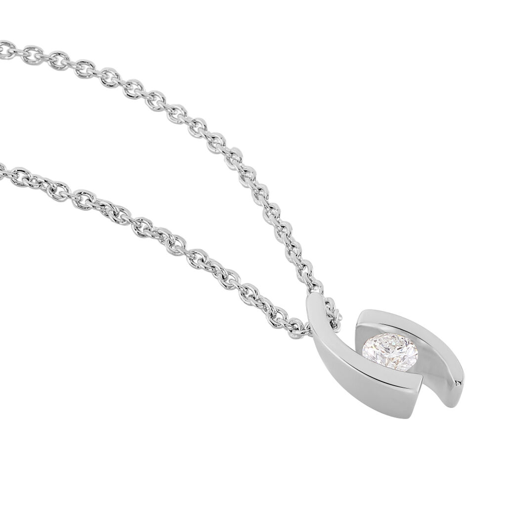 Collier Vrille Or Blanc Diamant - Spannringe Damen | OROVIVO