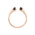 KIARA Damen Ring Rosegold 375 (9 Karat) Zirkonia Schwarz
