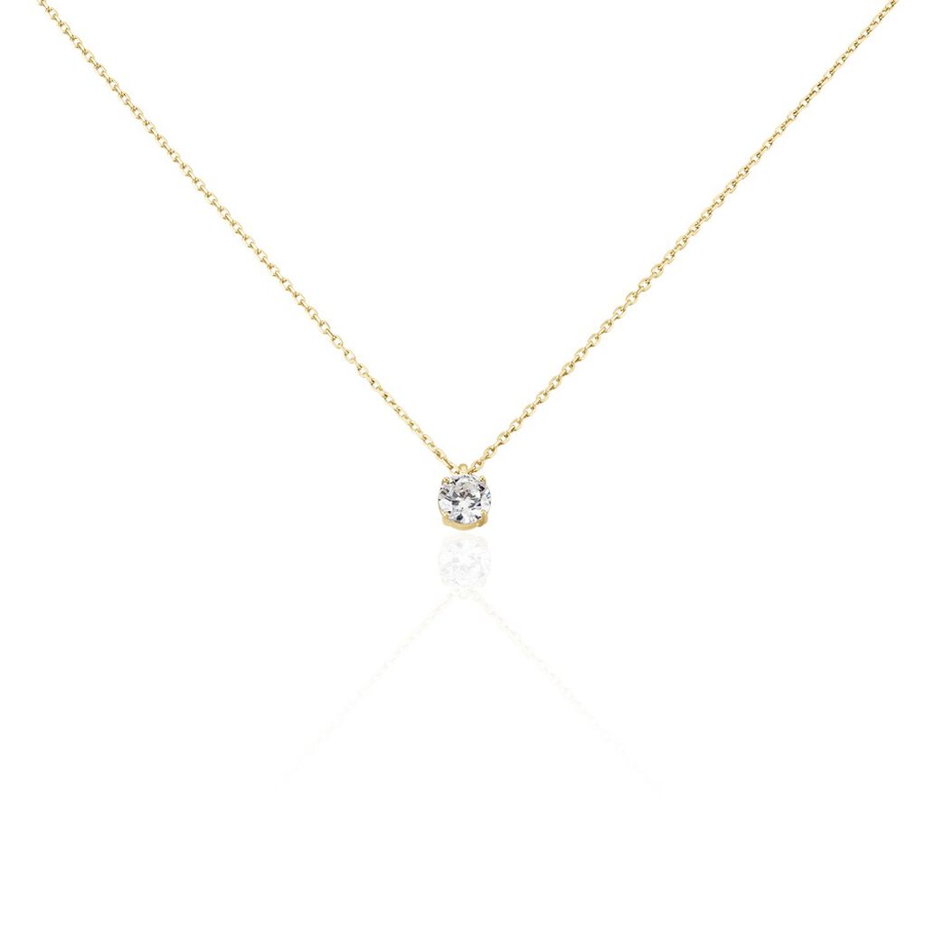 Damen Collier Vergoldet Zirkonia Nadejda 3 1,30mm - Halsketten Damen | OROVIVO